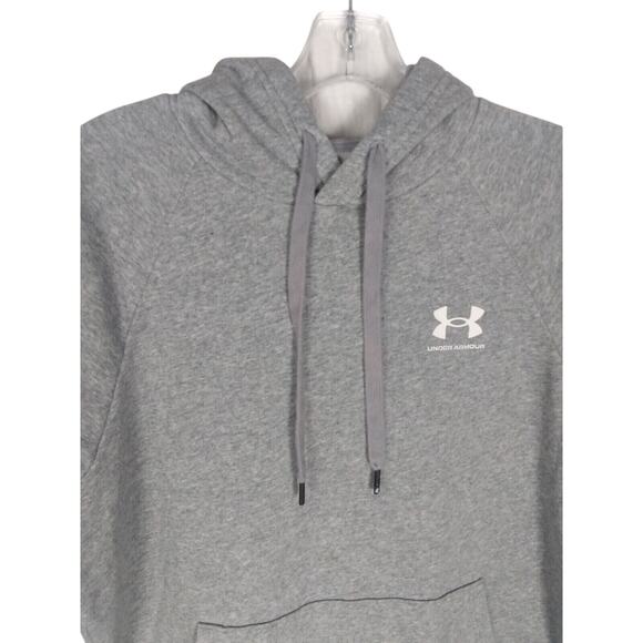 Under Armour Sweater Mens SMALL Gray Loose Drawstring Hoodie‎ Activewear - Picture 4 of 8
